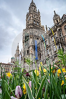 New Town Hall tower in Munich, Germany