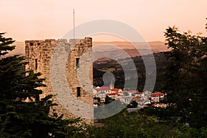 New town and old town of Salle in Abruzzo (Italy)