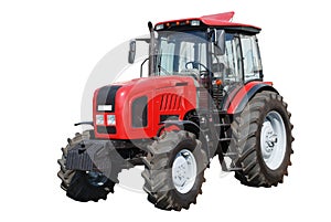 New tractor on white background