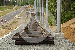New tramway track construction
