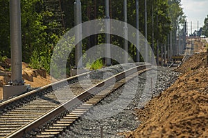 New tramway track construction