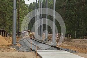New tramway track construction