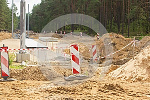 New tramway track construction