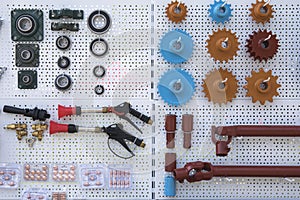 New transportation spare parts on displayed in a store