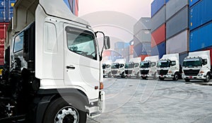 New trucks fleet in depot