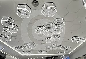 New type of cellular LED lighting used in modern commercial building