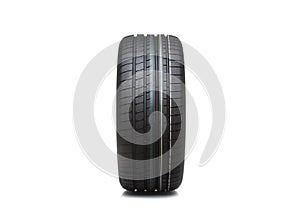 New tyre isolated on white background