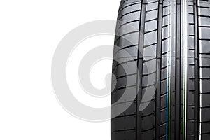 New tyre isolated on white background