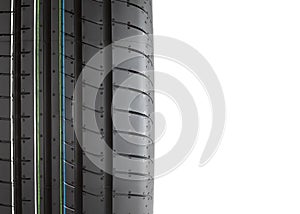 New tyre isolated on white background