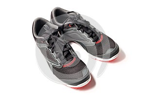 New unbranded running shoe color black and red