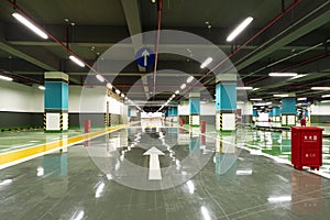 The new underground parking lot