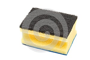 New unused clean yellow cleaning sponge