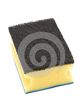 New unused clean yellow cleaning sponge