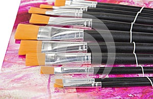 New unused paint brushes set. Various sizes.