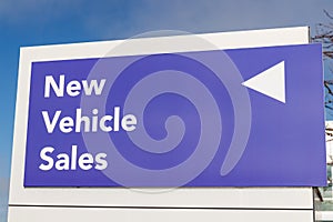 New Vehicles sign at a Car Dealership II