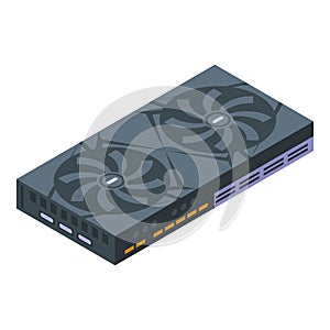 New video card icon, isometric style