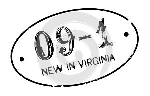 New In Virginia rubber stamp