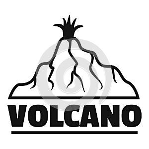 New volcano logo, simple style