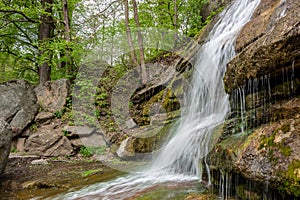 New waterfall in Sophia old dendropark, in the city of Uman, Ukraine