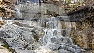 New waterfall in Sophia old dendropark, in the city of Uman, Ukraine