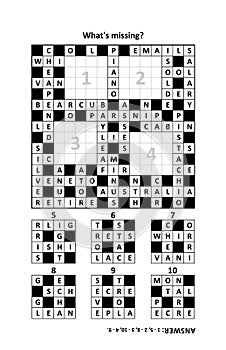 New way to play with crossword puzzles: Find the missing fragments.