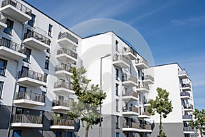 New white apartment buildings