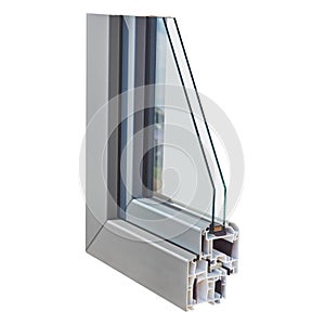 New window profile cut on a white background