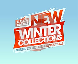 New winter collections already available, total clearance autumn collections