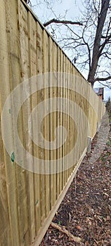 New wood fencing panels.