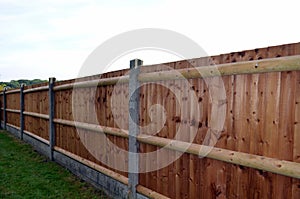 New wooden fence photo