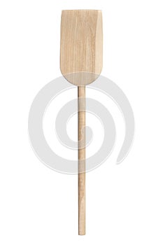 New wooden kitchen spatula isolated on white