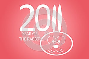 New year 2011 concept with rabbit