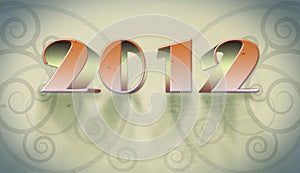 New year 2012 arabesque background