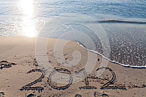 New year 2012 on the beach
