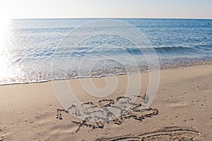 New year 2012 on the beach