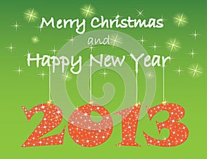 New year 2013 greeting card