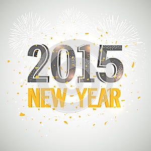 New Year 2015 celebration banner, poster or flyer.