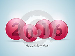 New Year 2016 celebration with stylish text.