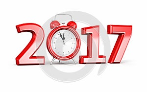 New Year 2017 and Alarm clock