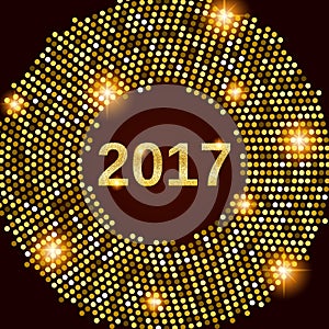 New Year 2017 celebration background.