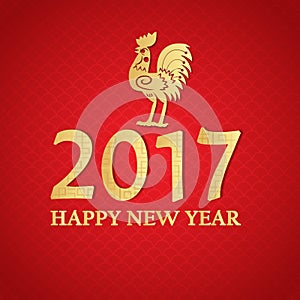 New Year 2017 Chinese symbol of Rooster