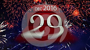 New year 2017 Countdown with fireworks