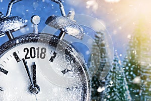 New Year 2018 - Celebration With Dial Clock