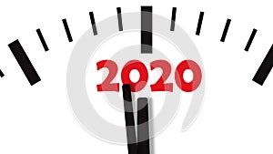 New Year 2020 Clock. Clock countdown to 2020.