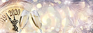 New Year 2020 - Countdown And Toast With Champagne