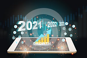 New year 2021 2022 2023 financial technology is changing business