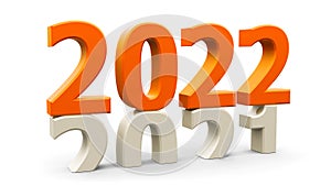 New year 2021-2022 orange