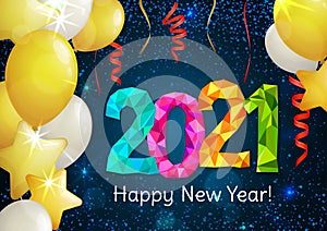 New year 2021 greeting background banner