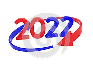 New Year 2022 Creative Design Concept - 3D Rendered Image