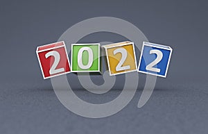 New Year 2022 Creative Design Concept with alarm Cloc
